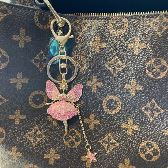 White, Pink or Blue Ballerina Luxury designer handbag charms and keychains - Picture 2 of 3
